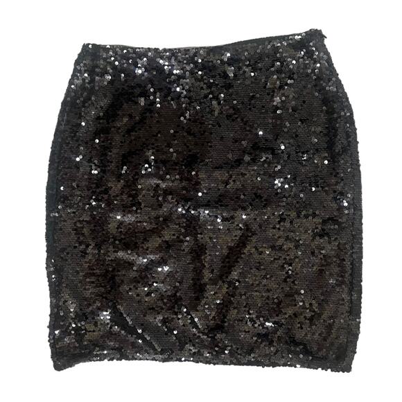 NEW Marc New York by Andrew Marc black sequined mini skirt - Picture 3 of 7